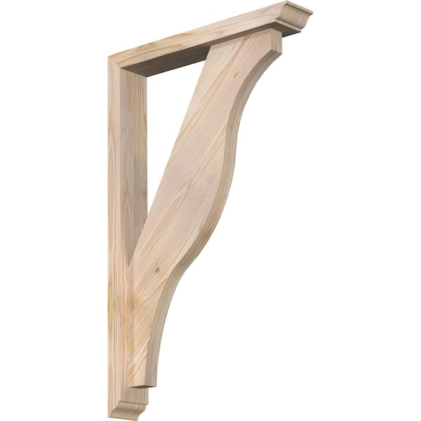 Ekena Millwork Funston Traditional Smooth Bracket w/ Offset Brace, Douglas Fir, 3 1/2"W x 20"D x 32"H BKT0402X20X32FST01SDF - main